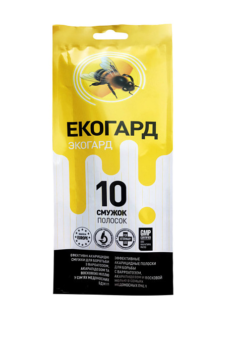Экогард полоски 10 шт (против варроатоза, акарапидоза и восковой моли) (срок додности до 03,2027 г) Винница - изображение 1