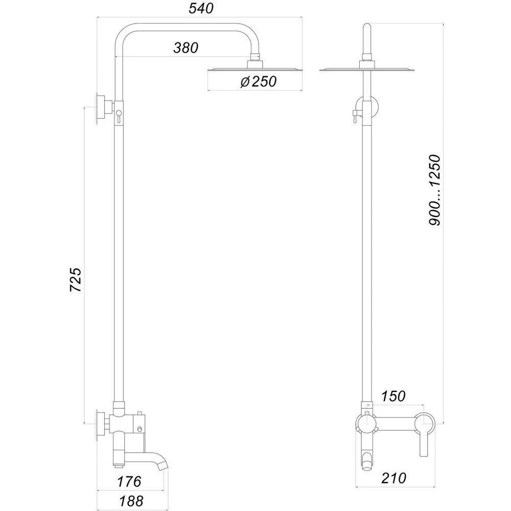 Душова система Globus Lux ALPEN SBT1-SH-02 (000016100) Київ - фото 5