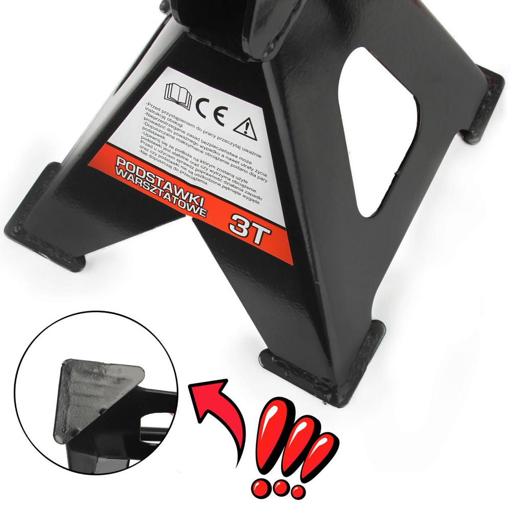 Комплект підставок під машину 2 шт з механічним замком 3 тони Mar-Pol (M80102) Нововолинськ - фото 5