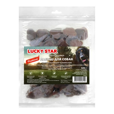 Лакомство для собак Lucky Star Утиное вяленое мясо в форме сердца ≈4 см 500 г (4820112458140) Винница - изображение 2