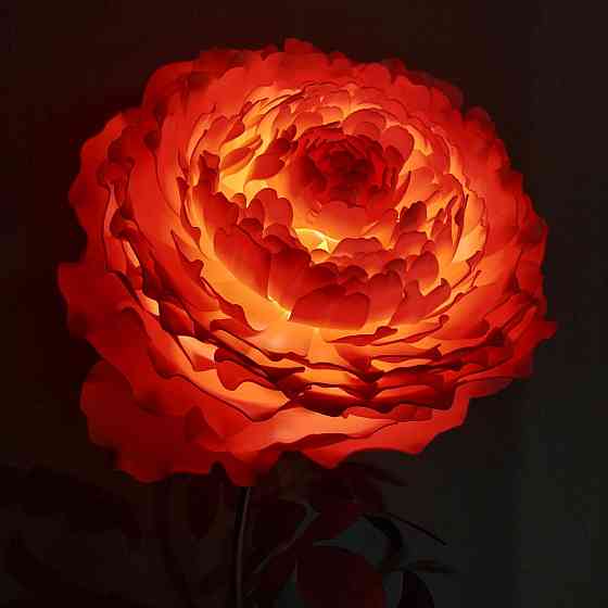 Торшер-нічник "Півонія рожевий" Дніпро