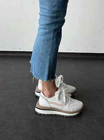 Molly Кроссовки женские MOLLY белые/бежевые натуральная кожа 36-40 (5357) Коломия