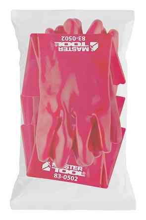 MASTERTOOL Рукавички кислотостійкі MASTERTOOL бавовняний трикотаж повне PVC покриття манжет кра Київ