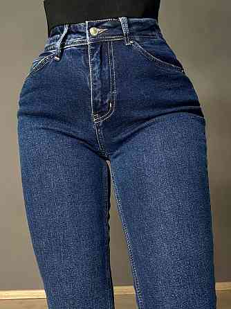 Джинсы женские Sherocco 7034 клеш от колена высокая посадка стрейчевые синие, синий, 29, 29, 74 см, 100 см Киев