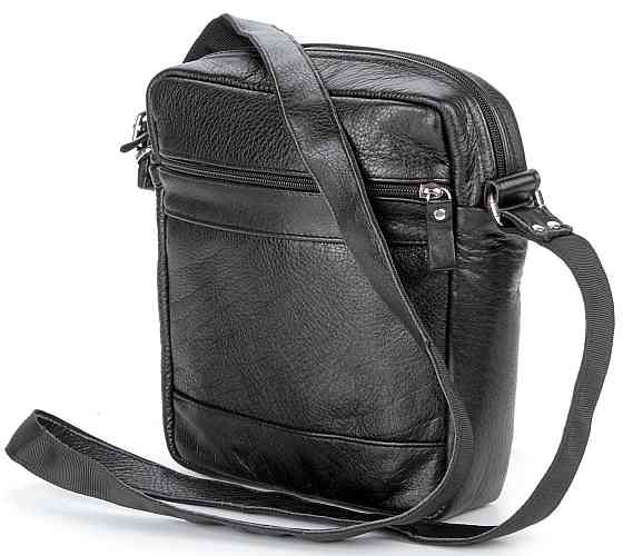 Элитная кожаная мужская сумка SHVIGEL 00791 Черная Киев