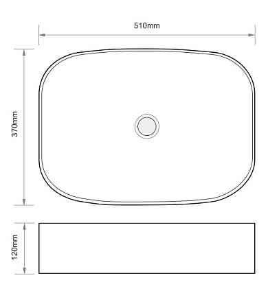 Раковина накладна Mixxus Premium BEVEL-0103 BLACK 510х370х120mm   ( MP6520 ) 30453 Харьков