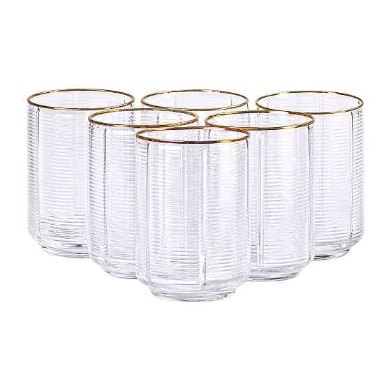 Набор из 6 стаканов, 450 мл, для лимонада, воды, сока и коктейлей HP-16-11 Киев