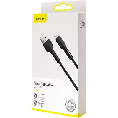 Дата кабель USB 2.0 AM to Lightning 1.0m black Baseus (CALGJ-01) Винница - изображение 3