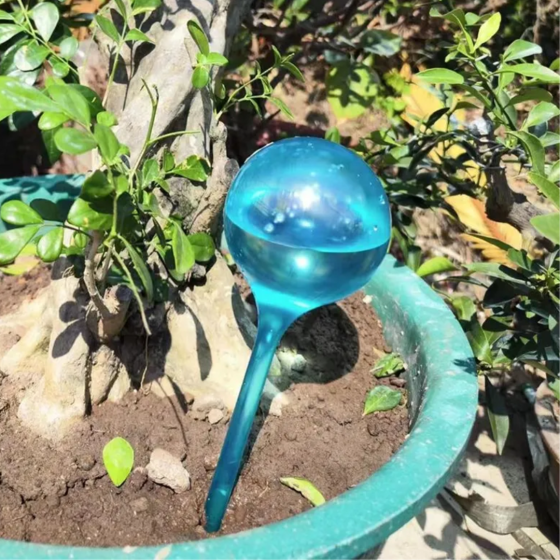 Колба для автоматического полива | Вазон в виде шара для сада, 4шт, капельный полив для растений, 5×13см синий Каменец-Подольский