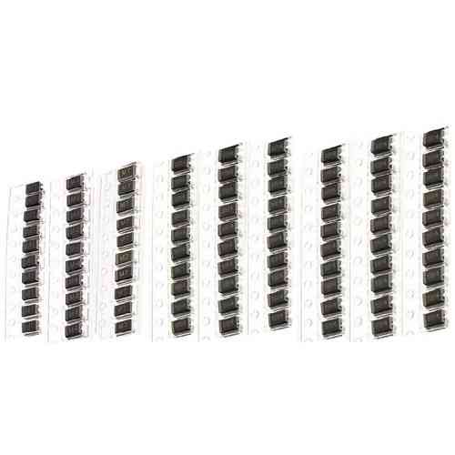 Набор из 90 SMD выпрямительных диодов и диодов Шоттки 1N4001 1N4004 1N4007 SS14 SS16 SS24 SS26 SS34 SS36 Киев