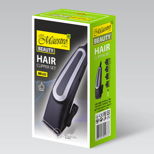 Машинка для стрижки (лезо нерж.сталь) MR-653SS Maestro Житомир - фото 3
