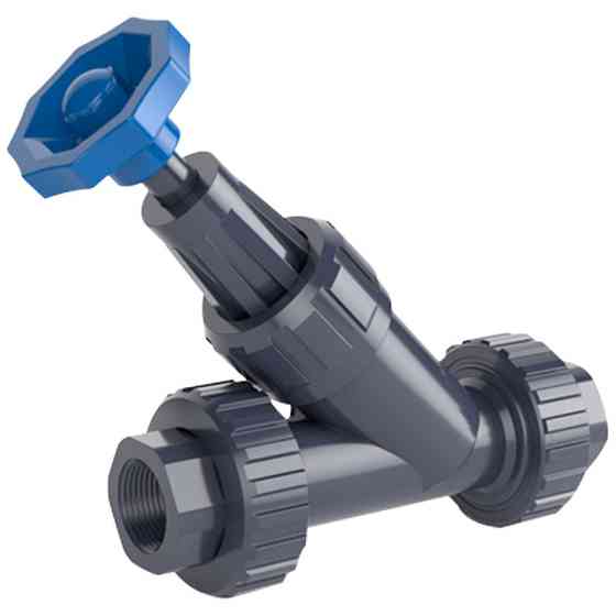 Кутовий вентиль ПВХ Hidroten 1021023, нарізне з'єднання d1" Київ