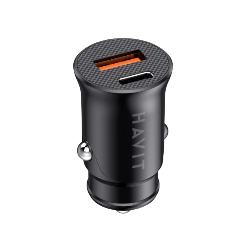 Автомобільний зарядний пристрій Havit HV-CC2022 20W USB+Type-C чорний Житомир - изображение 2