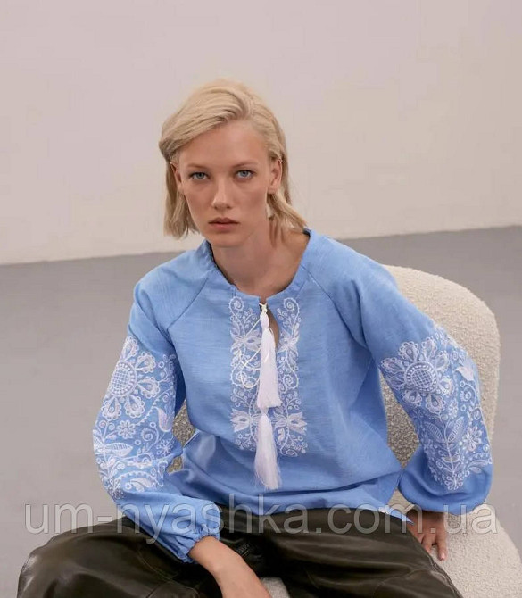 Жіноча вишиванка Орнамент джинс р.L Кривий Ріг - фото 1