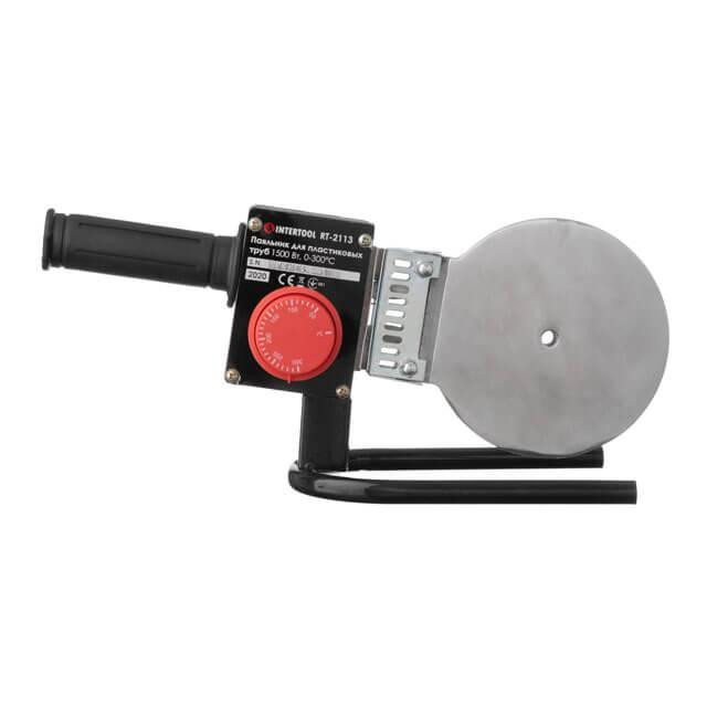 Паяльник для пластиковых труб, 1,5 кВт, 0-300°C, насадки 75, 90, 110 мм, металлический кейс INTERTOOL RT-2113 Киев - изображение 3