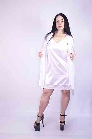 Пеньюар с халатом для невесты Белый L Харьков