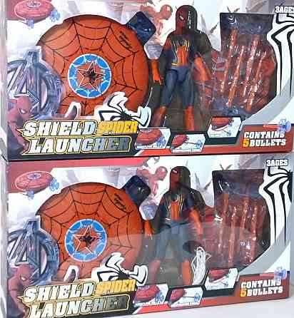 Набор супергероя Человек-паук, фигурка, щит стреляет присосками. Харьков