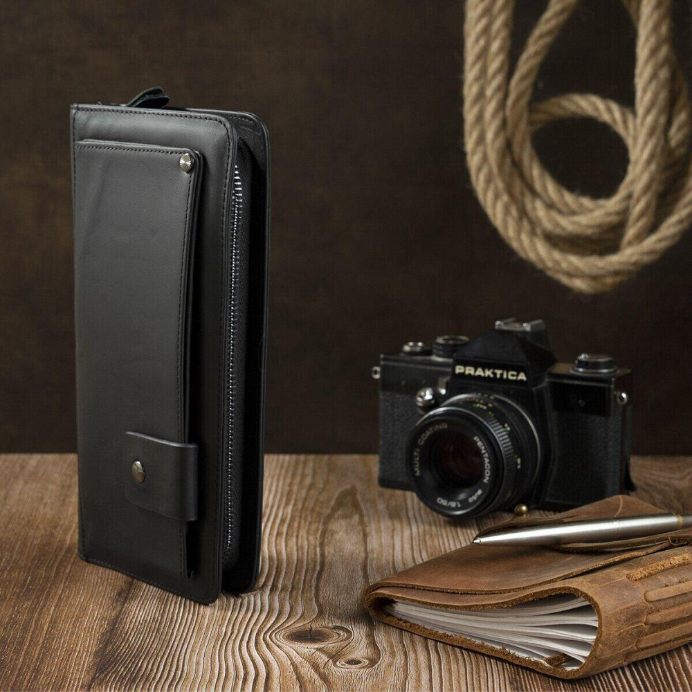 Клатч мужской с ремнем Vintage 14664 Черный Киев - изображение 6