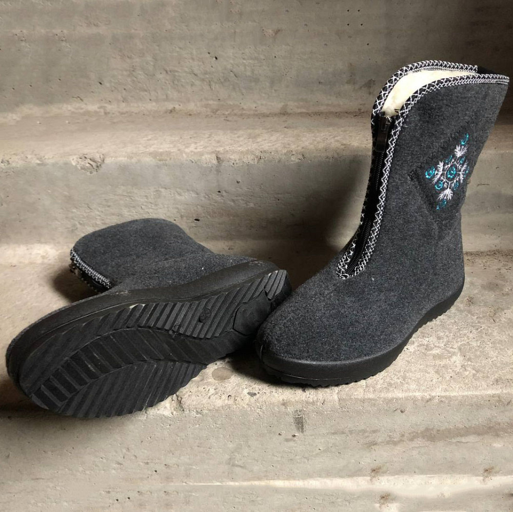 Утепленные валенки женские, Угги женские, Суконные зимние бурки бурки на липучках IJ-20 Львов - изображение 15