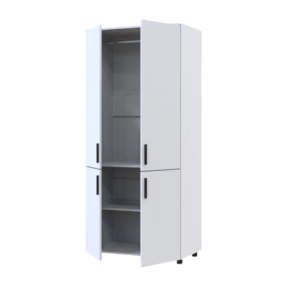Шафа для одягу Doros Торн Білий 2 ДСП (штанга) 90х51.6х200 (DRS-012019) Дніпро