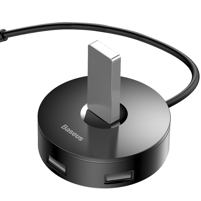 HUB адаптер Baseus Round Box USB3.0 to 1USB 3.0+3USB 2.0 CAHUB-F01 (Чорний) Миколаїв - фото 6