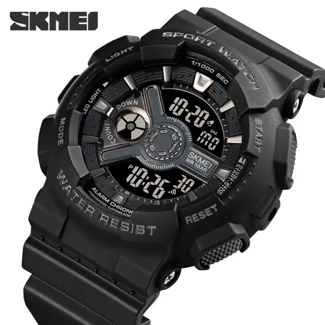 Мужские спортивные часы Skmei 1828 (Черные) Винница - изображение 4