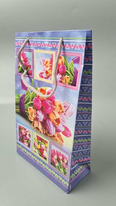 Паперовий пакет подарунковий Середній 17/26/8 (артSV-128) (12 шт.) Харків - фото 1