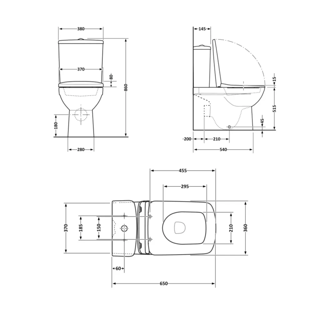 Унітаз підлоговий Qtap Crow Eco безобідковий із сидінням Soft-close QTCRO27W48750 Київ - фото 20