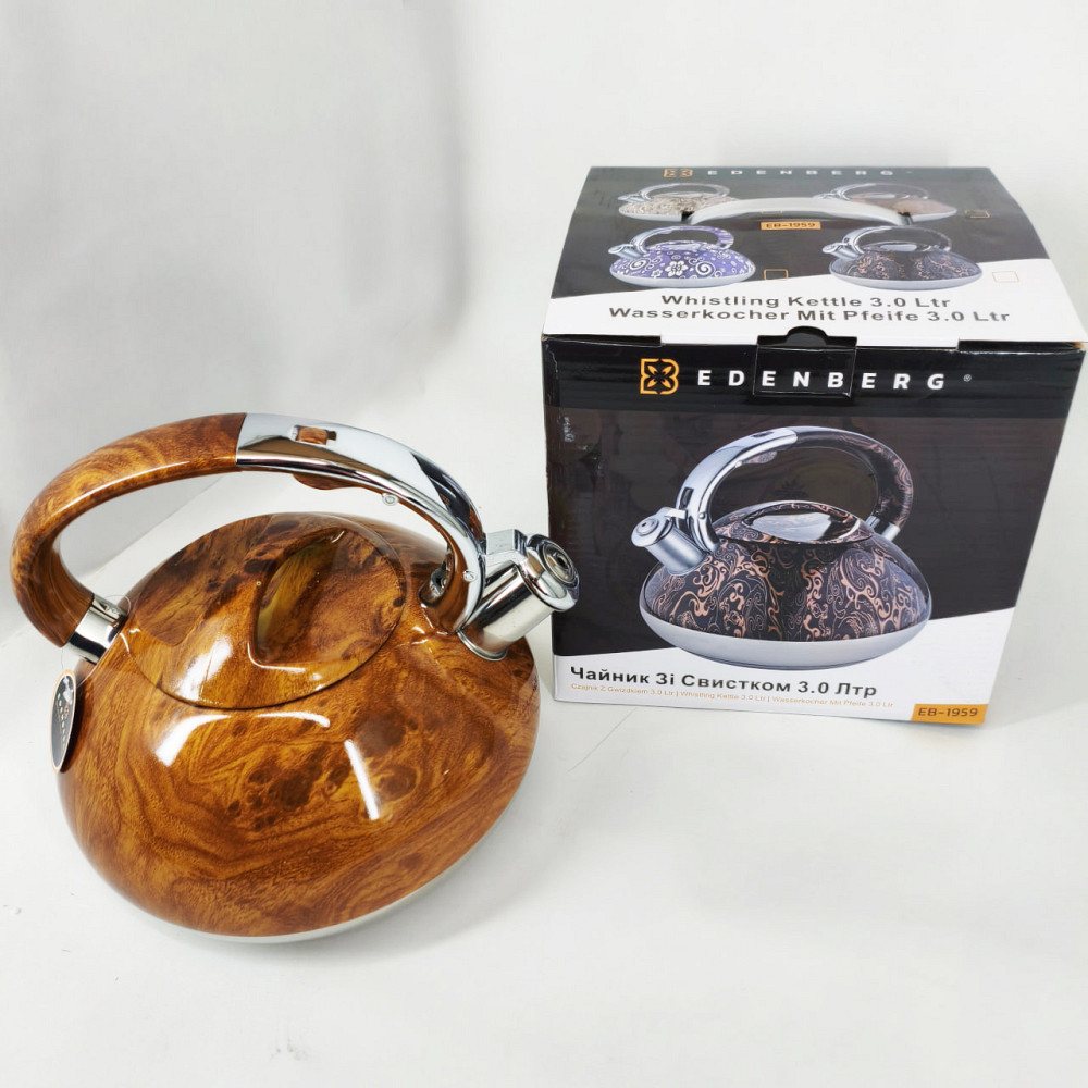 Чайник для плити з гучним свистком, Чайник сталевий зі свистком на плиту 3 л зі PR-77 Івано-Франківськ - фото 2
