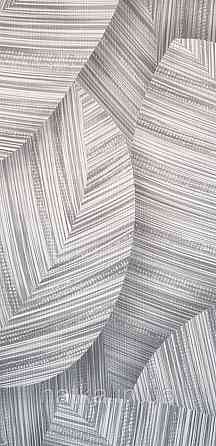 Обои виниловые на флизелине Sintra Adria метровые листья крупные 3д структурные темно-серые Киев