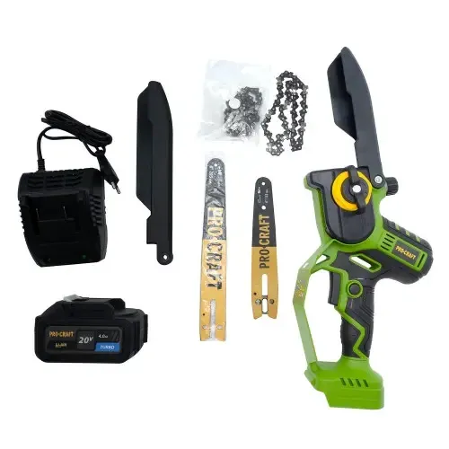 Бесщеточная аккумуляторная цепная пила Procraft,Аккумуляторная мини пила PKA32Li, Аккумуляторные пилы для дачи 20В 4А/ч Львов