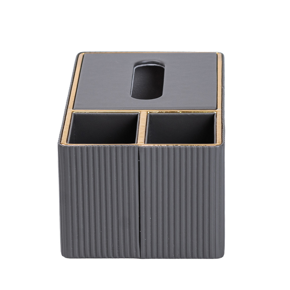 TS Kitchen Серветниця-органайзер з еко-шкіри 3 відділення 27*14*10.5 см Сірий Коломыя - изображение 3