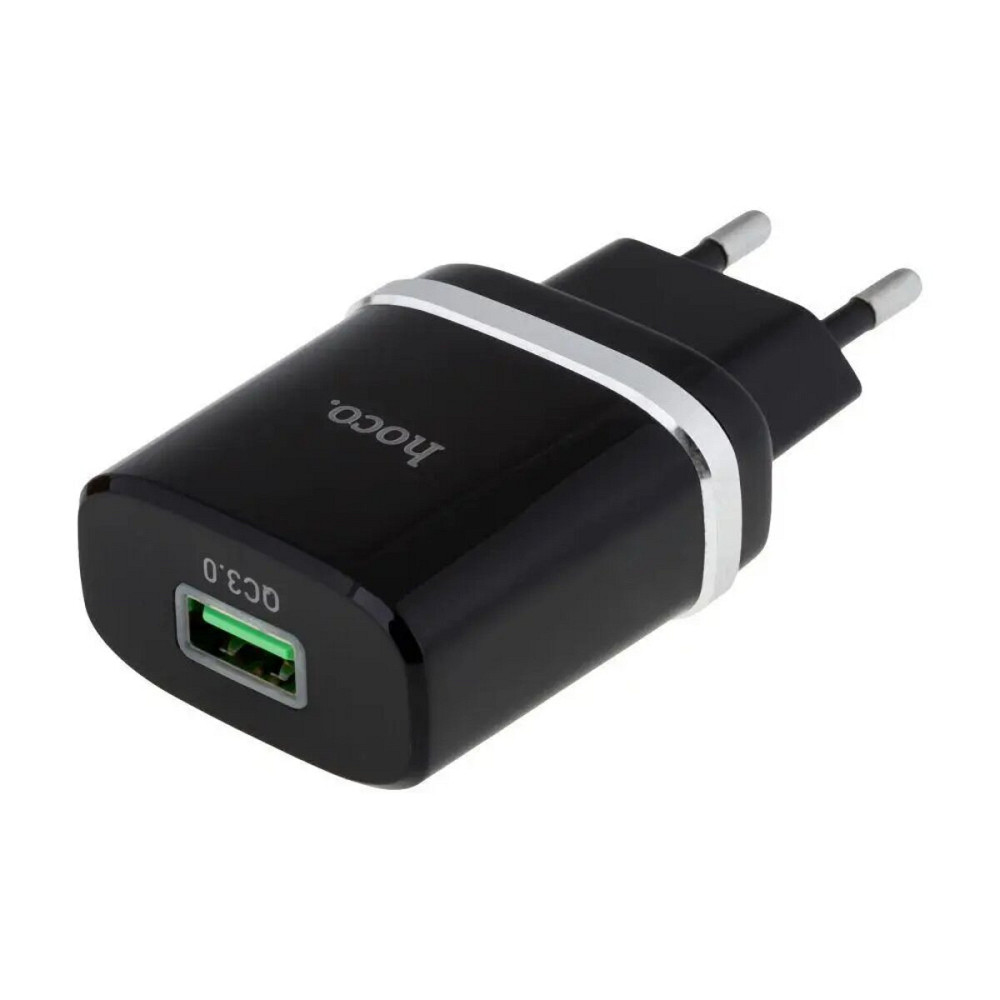 Мережевий зарядний пристрій HOCO C12Q Smart QC3.0 charger 18W Black Киев - изображение 2