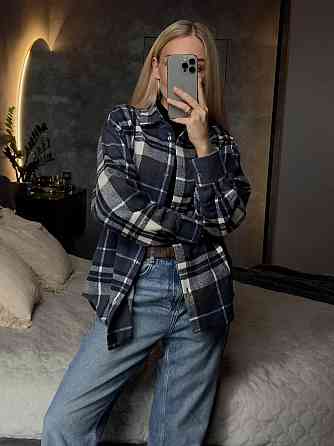 Жіноча базова тепла картата сорочка турецький кашемір Джинс Одеса