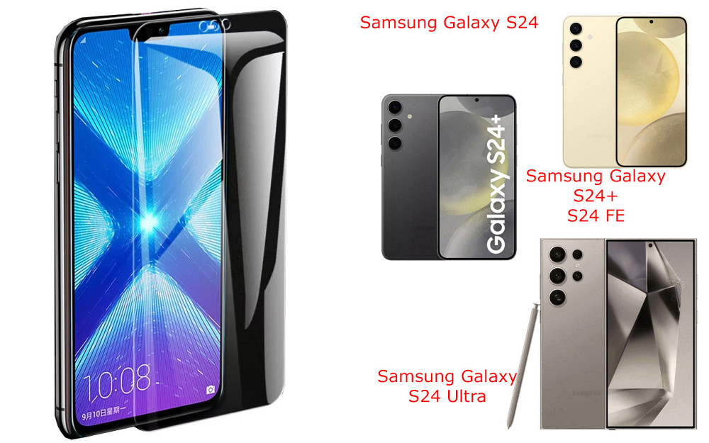 Захисне скло NeoGlass для Samsung Galaxy S24, S24+, S24 FE, S24 Ultra – надпрозоре та стійке Київ - фото 2