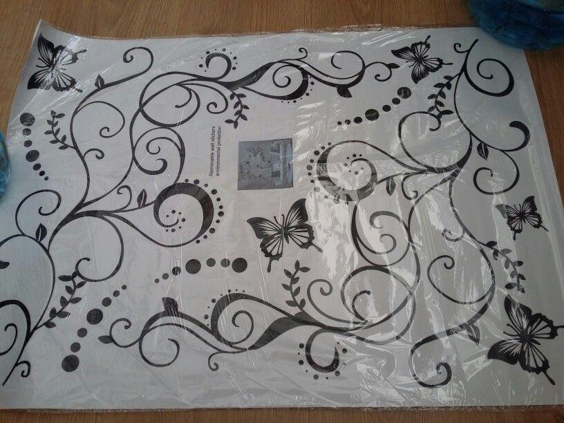 Вінілові наклейки на стіну меблі 70 на 50 см чорний Київ - фото 5