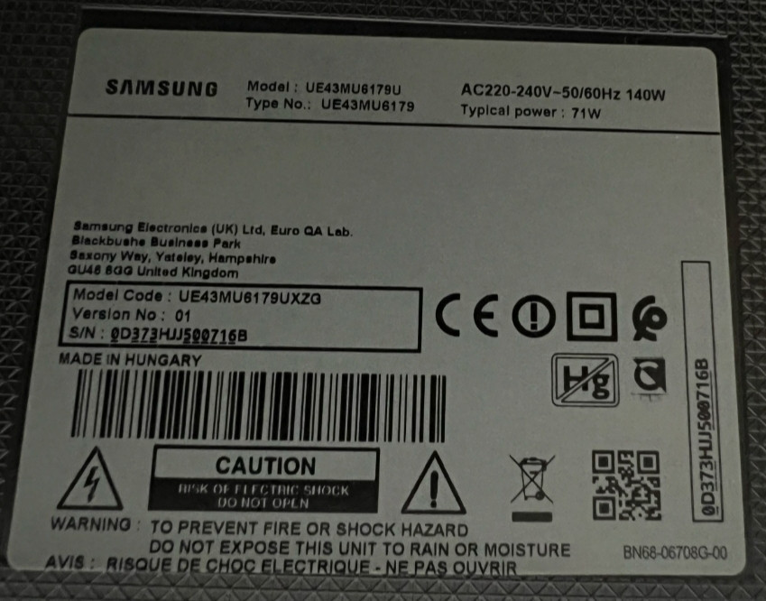 Телевизор Samsung 43