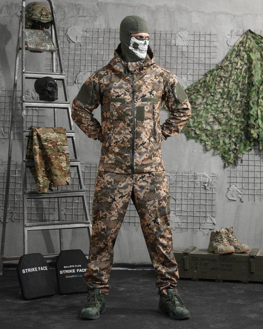 Демісезонний тактичний костюм софтшел SATELIT піксель НП4883 Одеса - фото 11