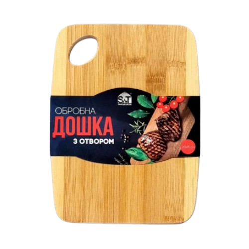 Дошка кухонна 20*15см бамбук з отвором 8866 S&T Житомир - изображение 1