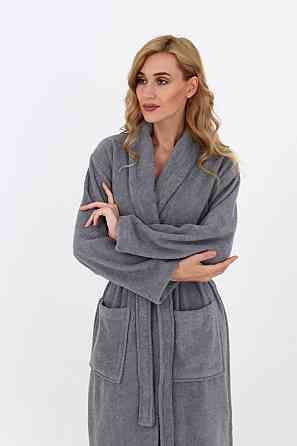Женский халат Ideal Textile банный махровый серый S (56860763) Черновцы