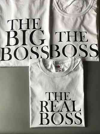 Футболки в стилі Family look для мами, тата та дитини — THE BOSS  ⁇  THE BIG BOSS  ⁇  THE REAL BOSS Чернівці
