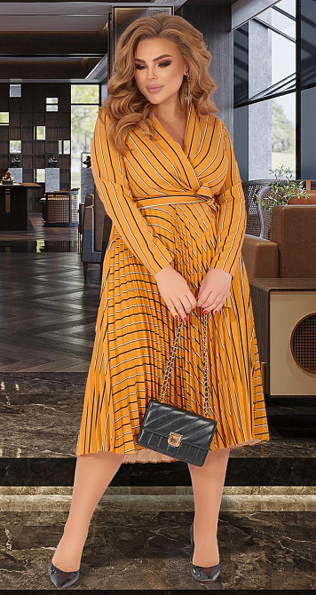 Платье  большого размера плиссе  юбка в складку солье (50) Киев - изображение 3