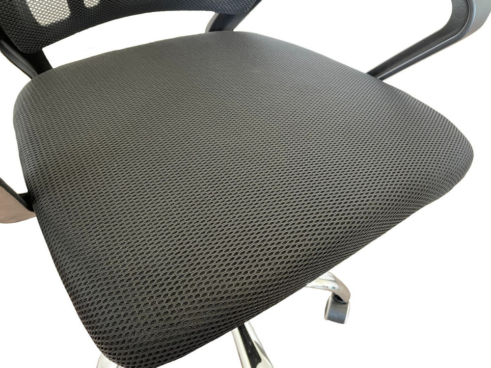 Офисное кресло руководителя Tehforward Real хром Tilt Черный Днепр - изображение 4