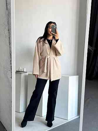 Жіночий теплий модний кардиган альпака Бежевий, 42/44 Одеса