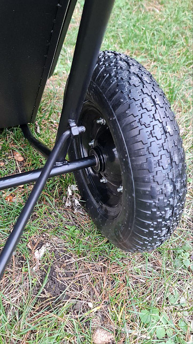 Тачка садовая Garden joys Чорная 110/200л Тачка для перевозки мусора Тачка для перевозки песка Тачка для груза Белая Церковь - изображение 8