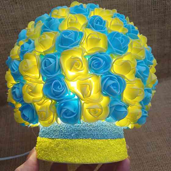 Світильник-нічник "Букет Жовто-блакитних троянд" Дніпро