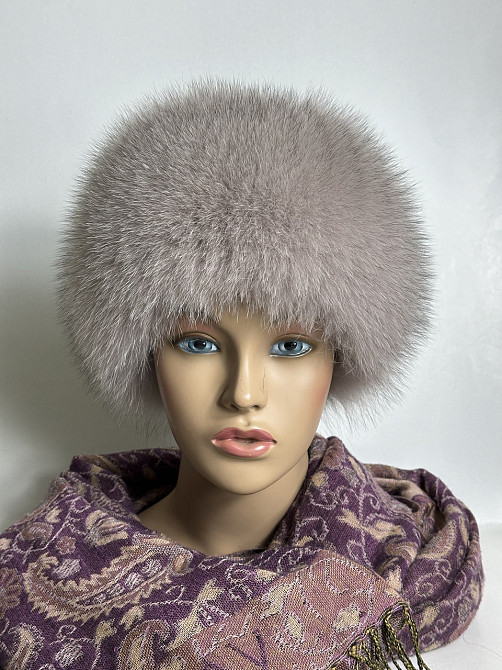 Хутряна пов'язка на голову жіноча з песця Пудра Харків - фото 1