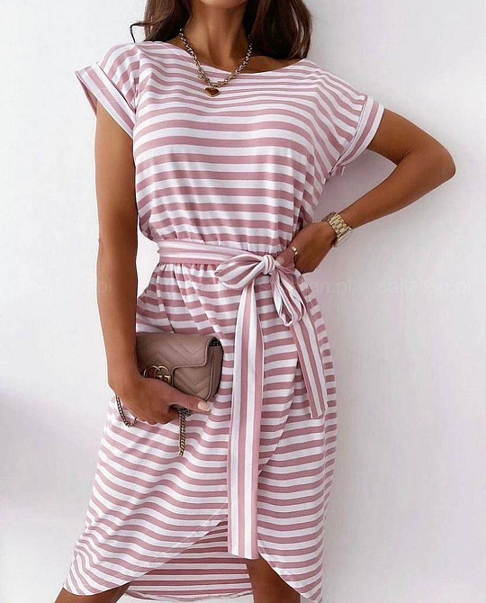 Літня сукня міді на запах "Lady" оптом | Розпродаж моделі Київ - фото 2