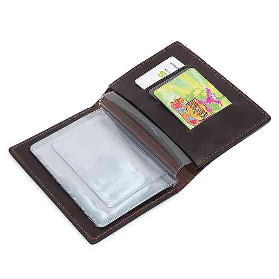 Шкіряна вінтажна обкладинка для документів GRANDE PELLE 11537 Коричневий Київ