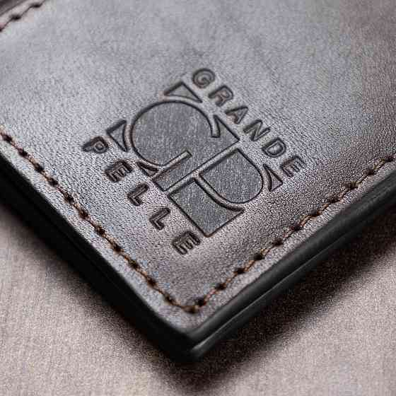 Шкіряна візитниця GRANDE PELLE 11531 Коричневий Київ